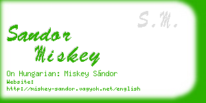 sandor miskey business card